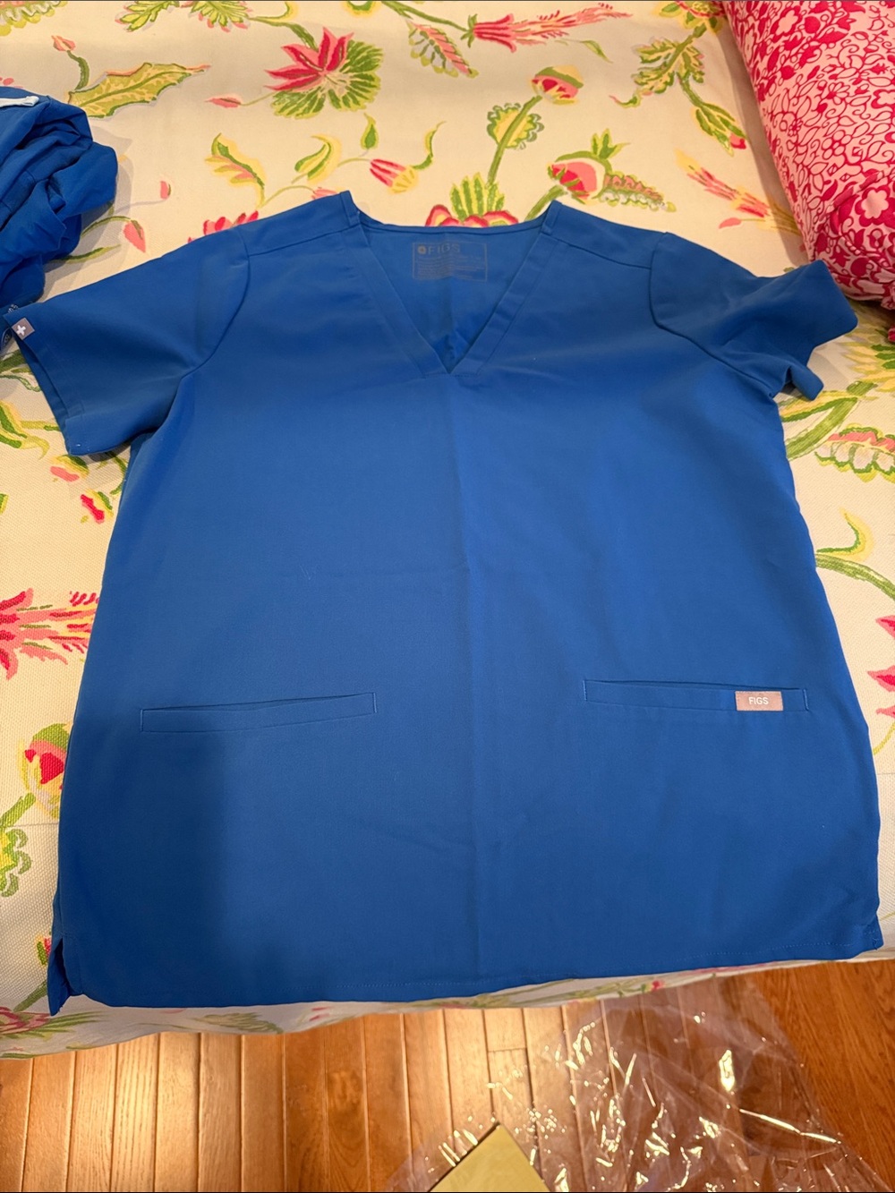 FIGS Women's Scrub Top in Royal Blue